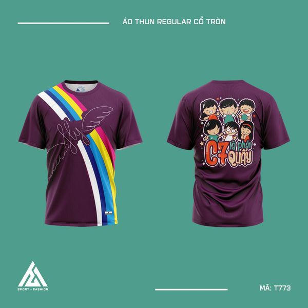  Áo đồng phục màu tím T773 