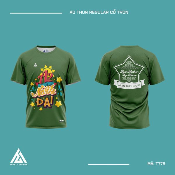  Áo đồng phục màu xanh rêu T779 