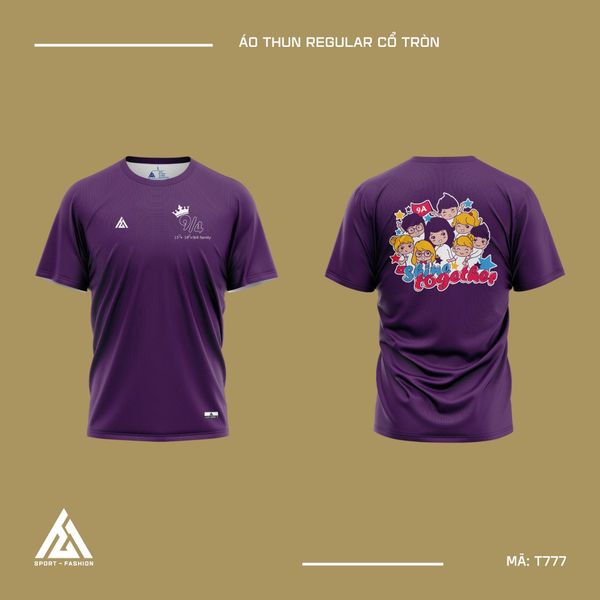  Áo đồng phục màu tím T777 