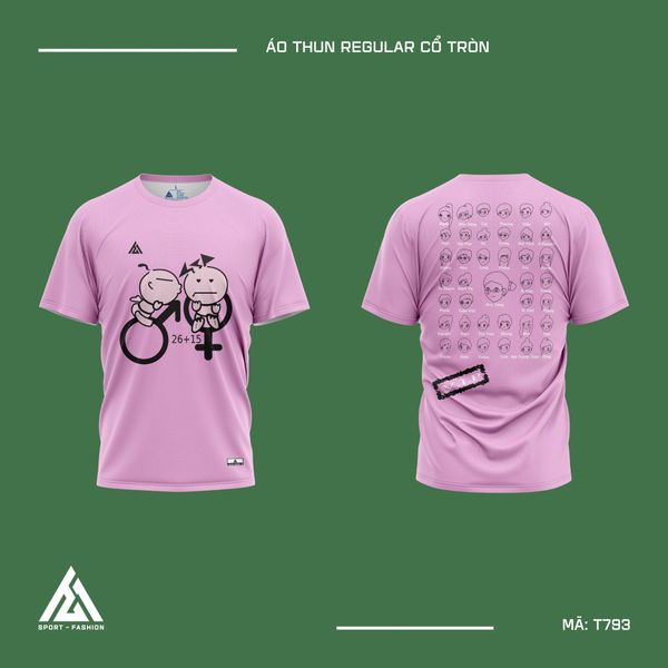  Áo đồng phục học sinh màu hồng tím nhạt T793 