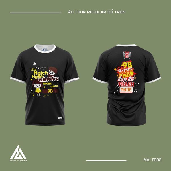  Áo đồng phục học sinh màu đen T802 