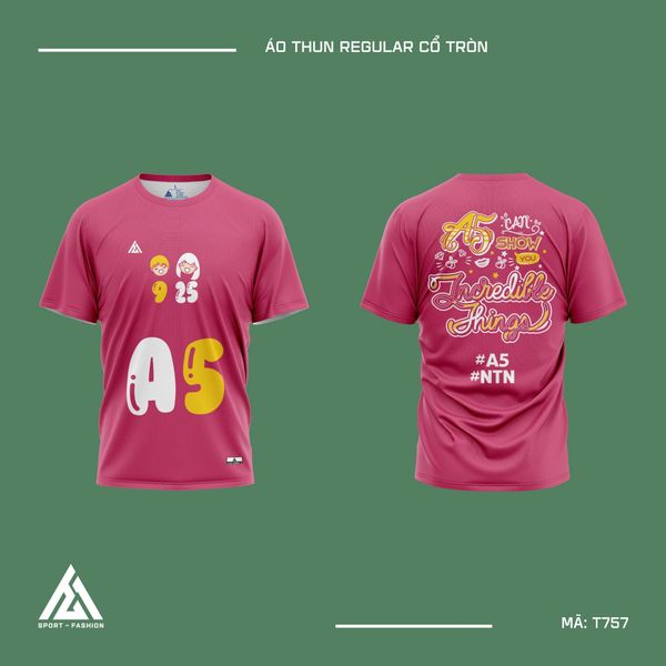  Áo đồng phục học sinh màu hồng T757 