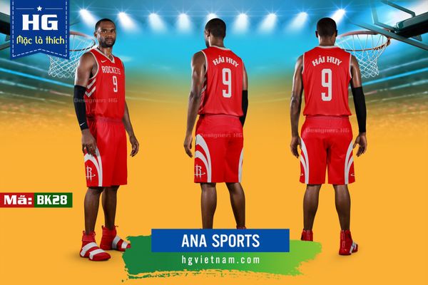  Bộ bóng rổ thiết kế màu đỏ BK28 