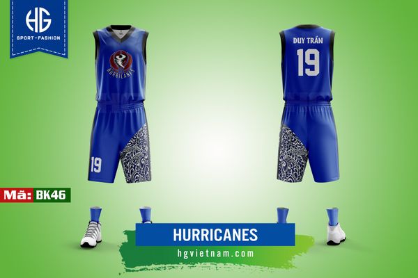  Bộ bóng rổ thiết kế màu xanh dương BK46 