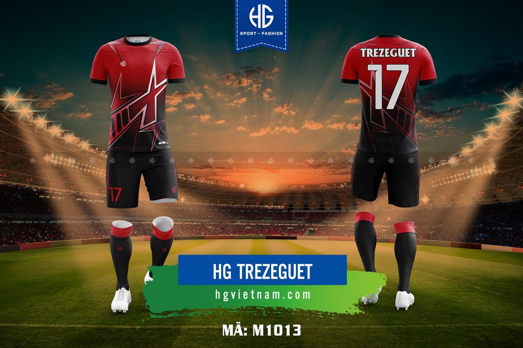  Áo bóng đá thiết kế M1013. HG Trezeguet 