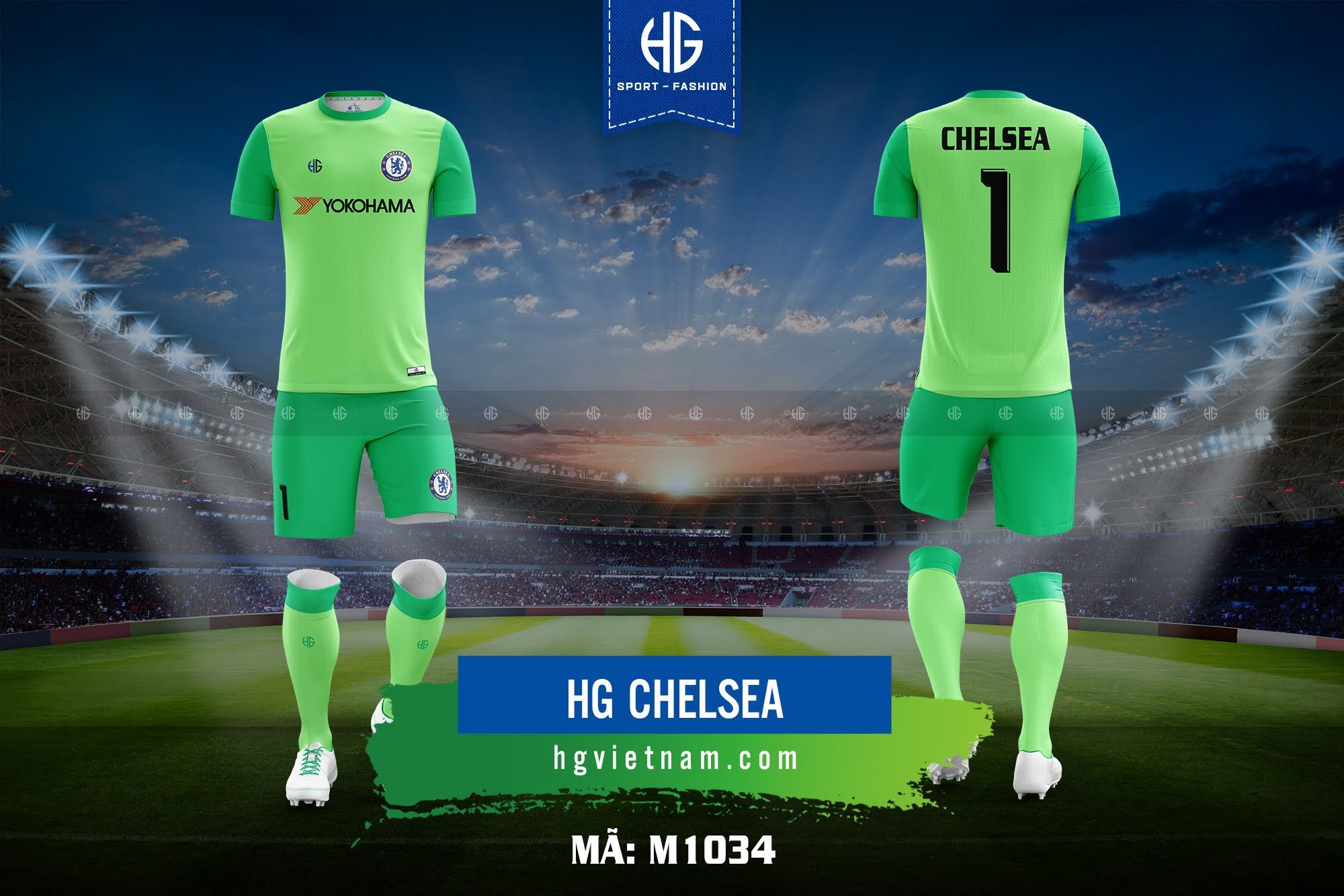  Áo bóng đá câu lạc bộ Chelsea M1034. HG 