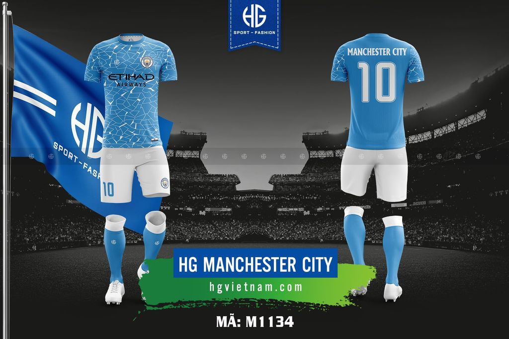  Áo bóng đá câu lạc bộ HG Manchester City M1134. 
