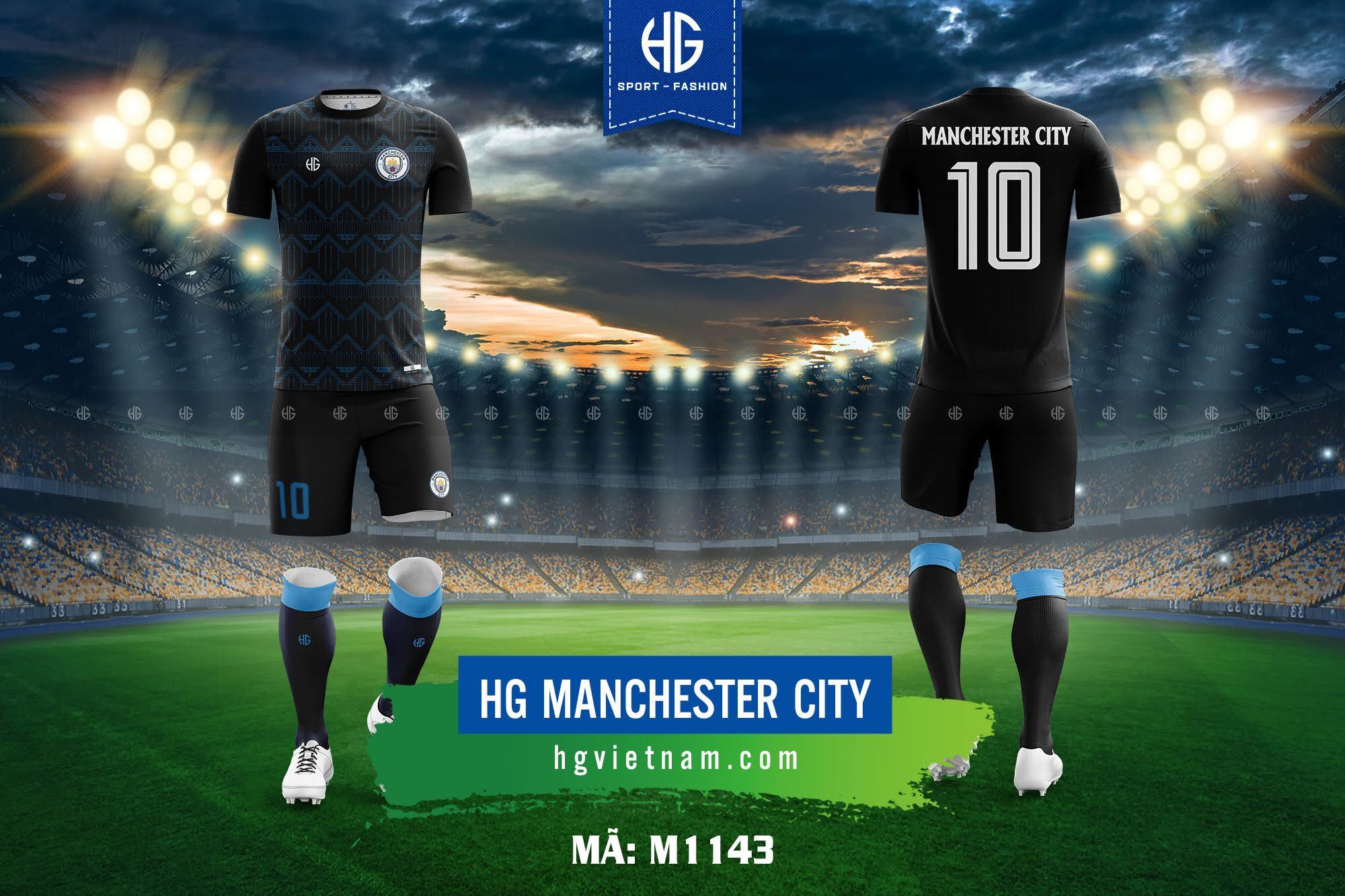  Áo bóng đá câu lạc bộ Manchester City M1143. HG 