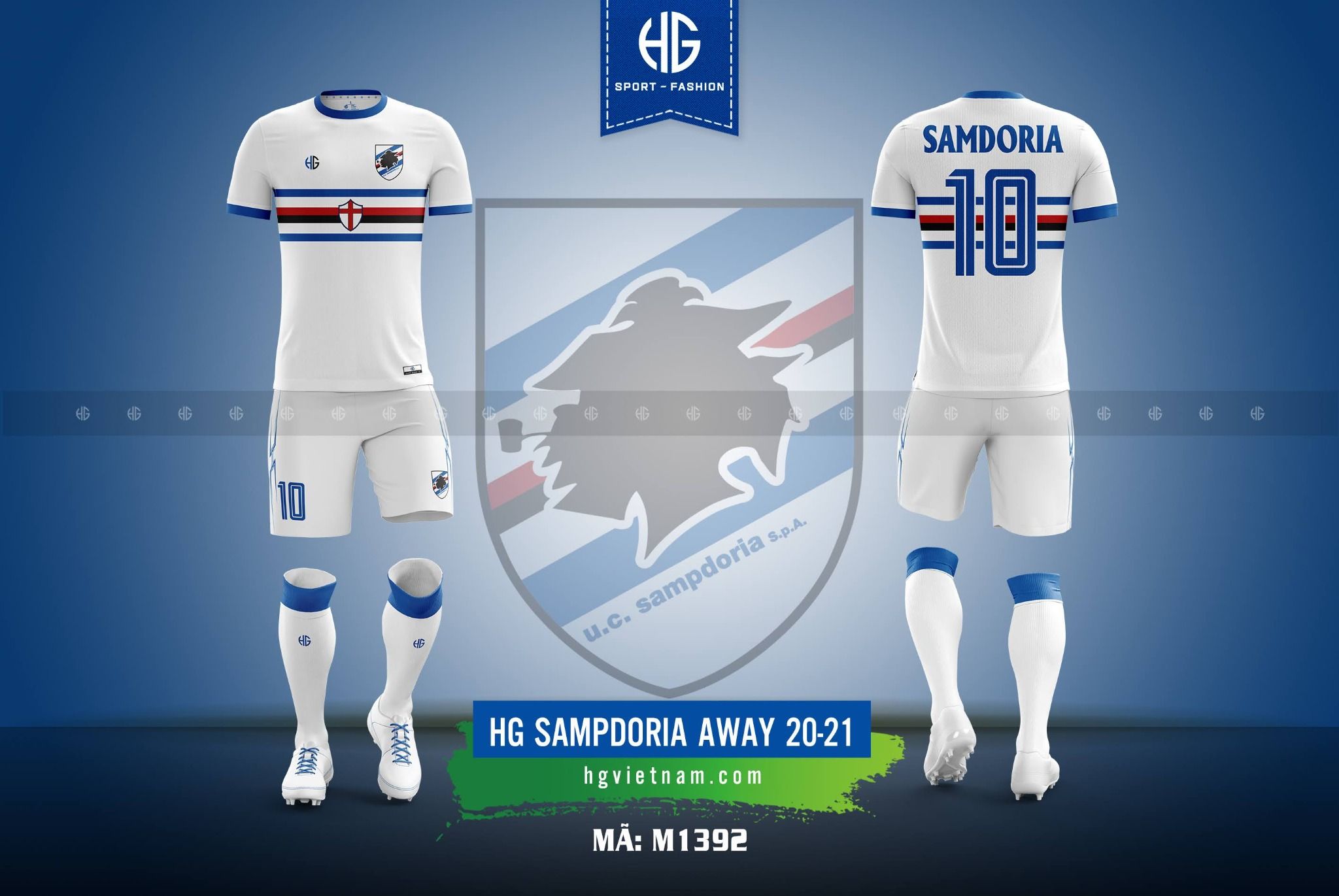  Áo bóng đá câu lạc bộ Sampdoria Away 20-21 M1392. HG 