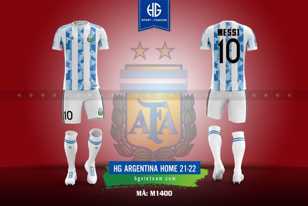  Áo bóng đá đội tuyển Argentina Home 21-22 M1400. HG 