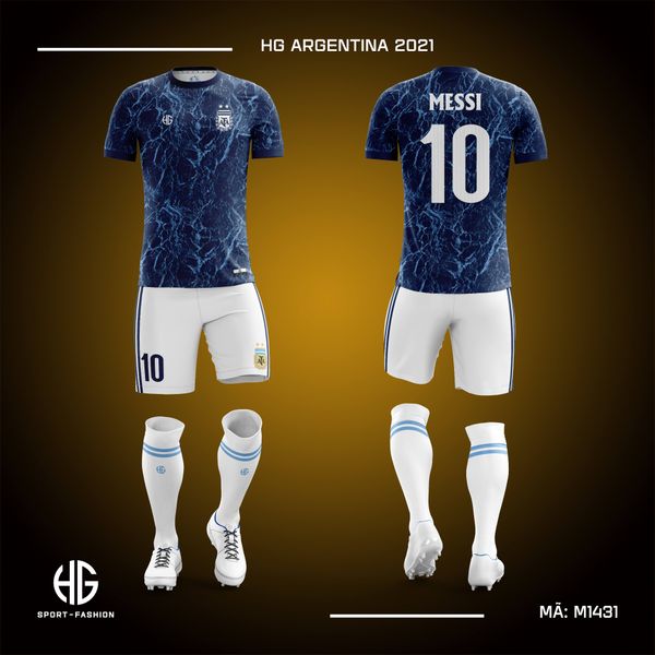  Áo bóng đá đội tuyển Argentina 2021 M1431. HG 