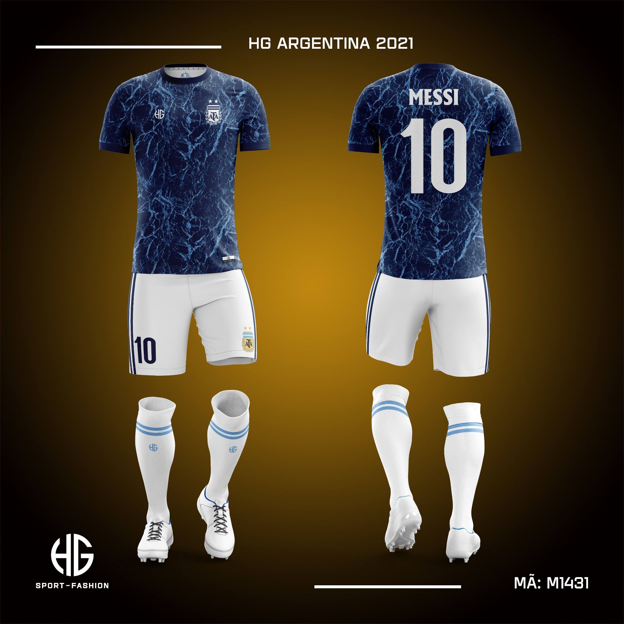  Áo bóng đá đội tuyển Argentina 2021 M1431. HG 
