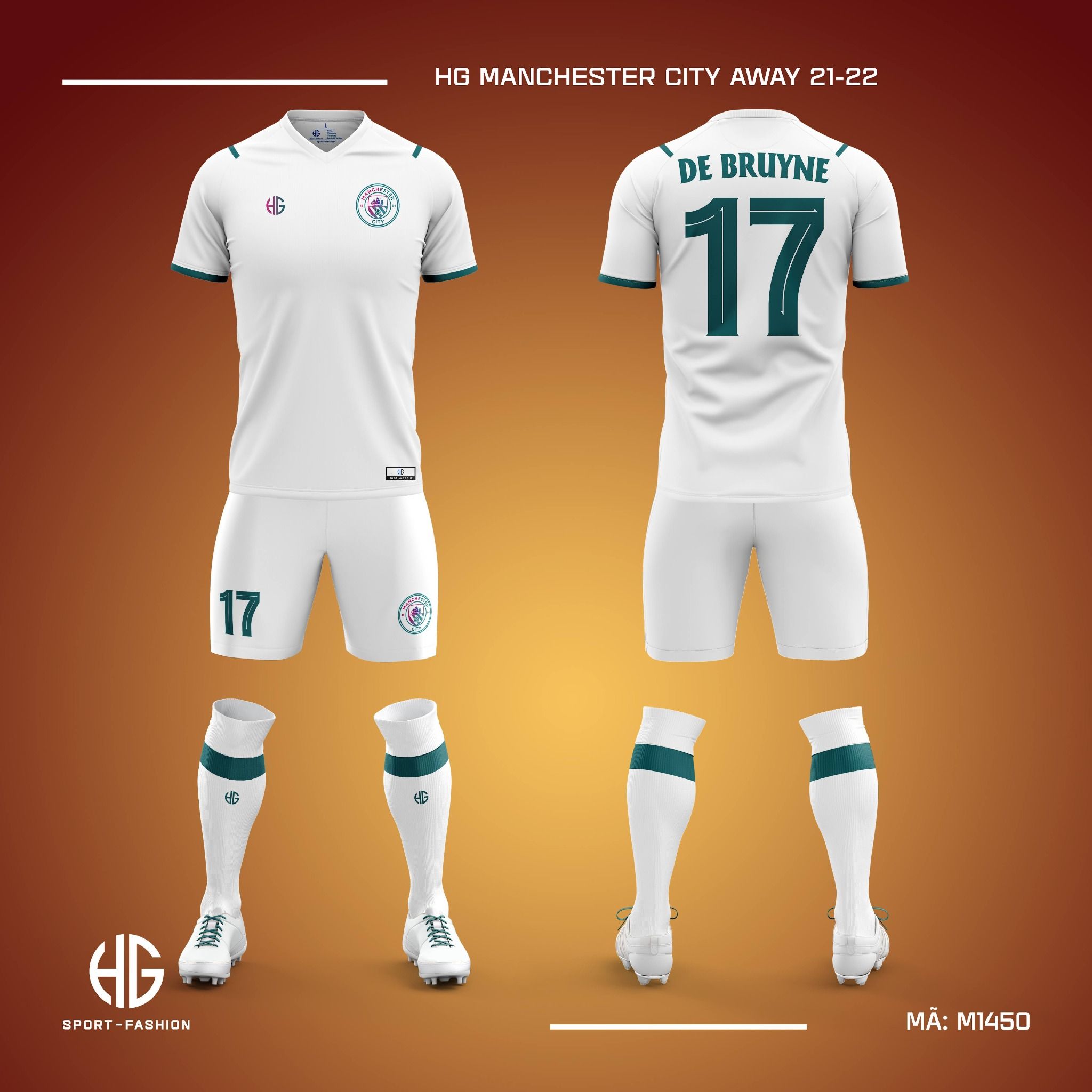  Áo bóng đá câu lạc bộ M1450. HG Manchester City Away 21-22 