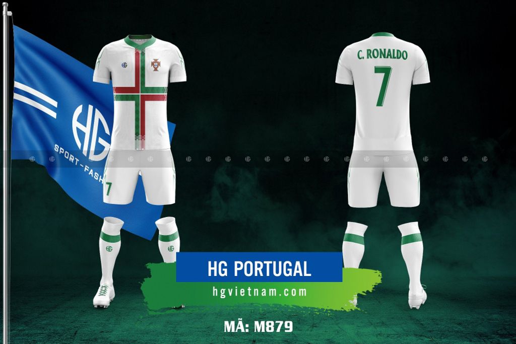  Áo bóng đá đội tuyển Bồ Đào Nha M879. HG Portugal 