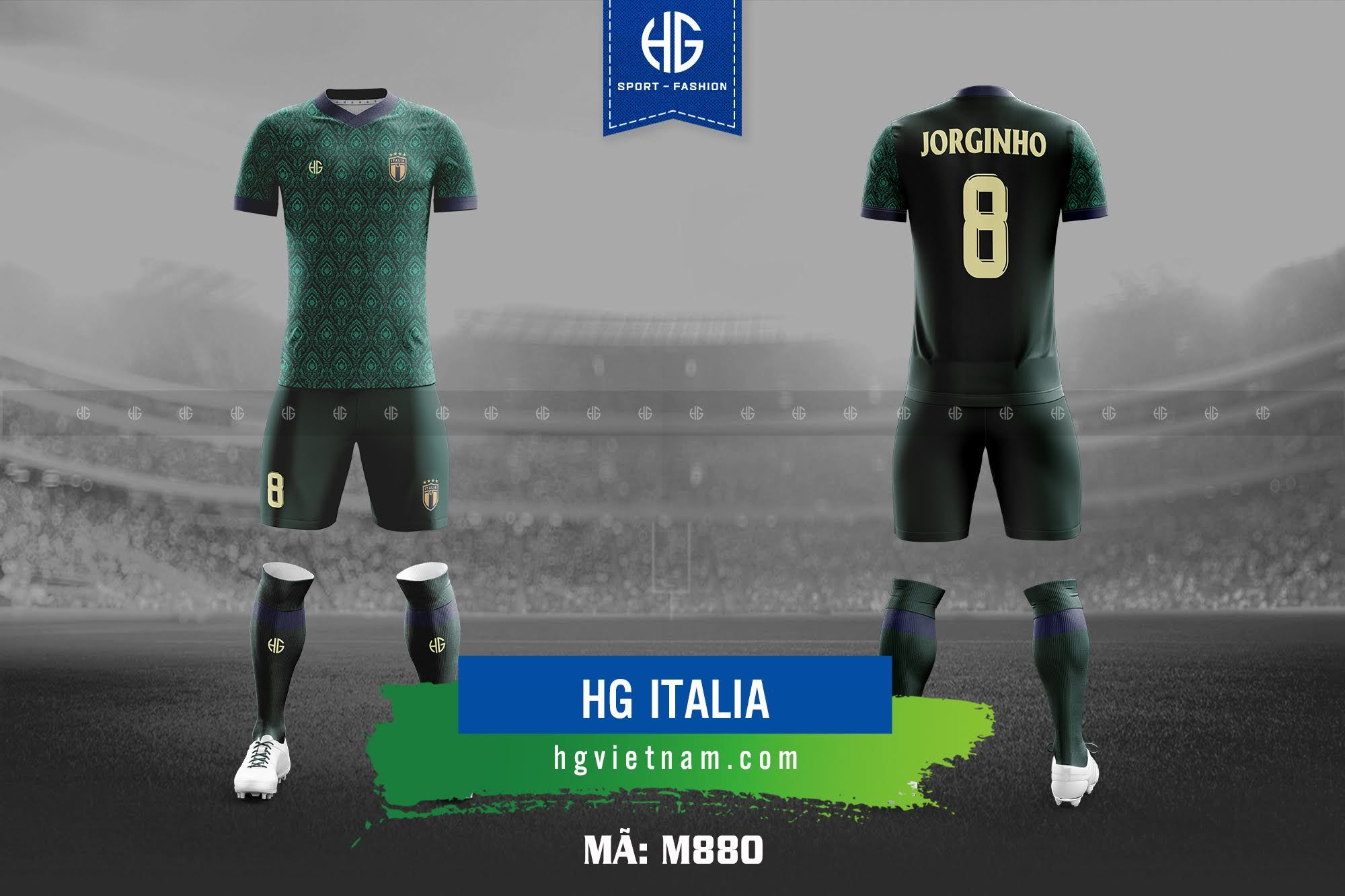  Áo bóng đá đội tuyển Ý M880. HG Italia 