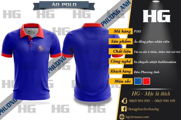  Tổng hợp mẫu áo đồng phục polo màu xanh dương 