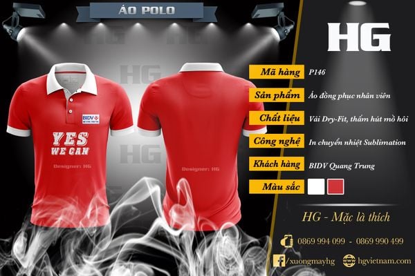  Tổng hợp mẫu áo đồng phục polo màu đỏ 