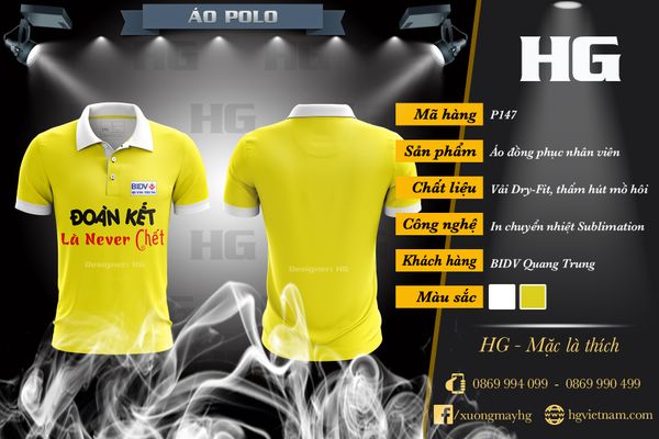  Tổng hợp mẫu áo đồng phục polo màu vàng 
