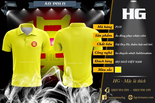  Tổng hợp mẫu áo đồng phục polo màu vàng 