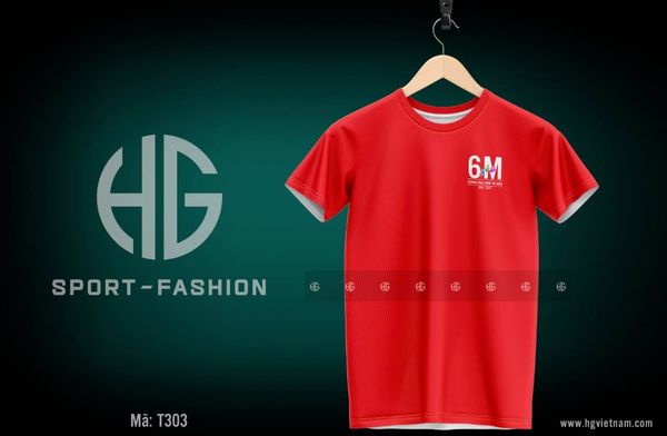  Áo đồng phục học sinh cấp 2 màu đỏ T303 