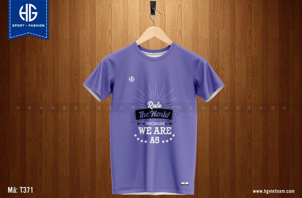  Áo đồng phục cấp 2 màu tím T371 