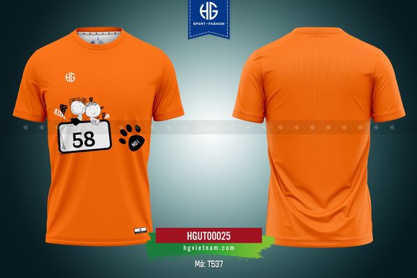  Áo đồng phục học sinh cấp 2 màu cam T537 