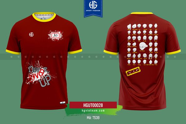  Áo đồng phục học sinh cấp 2 màu đỏ đun T539 