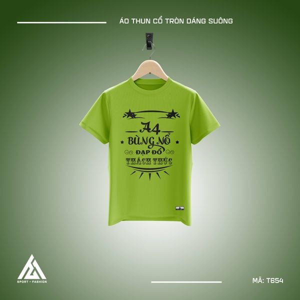  Áo đồng phục cấp 2 màu xanh lá T654 