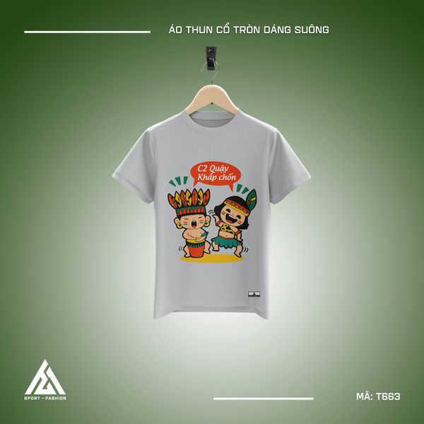  Áo đồng phục học sinh cấp 2 màu ghi T663 