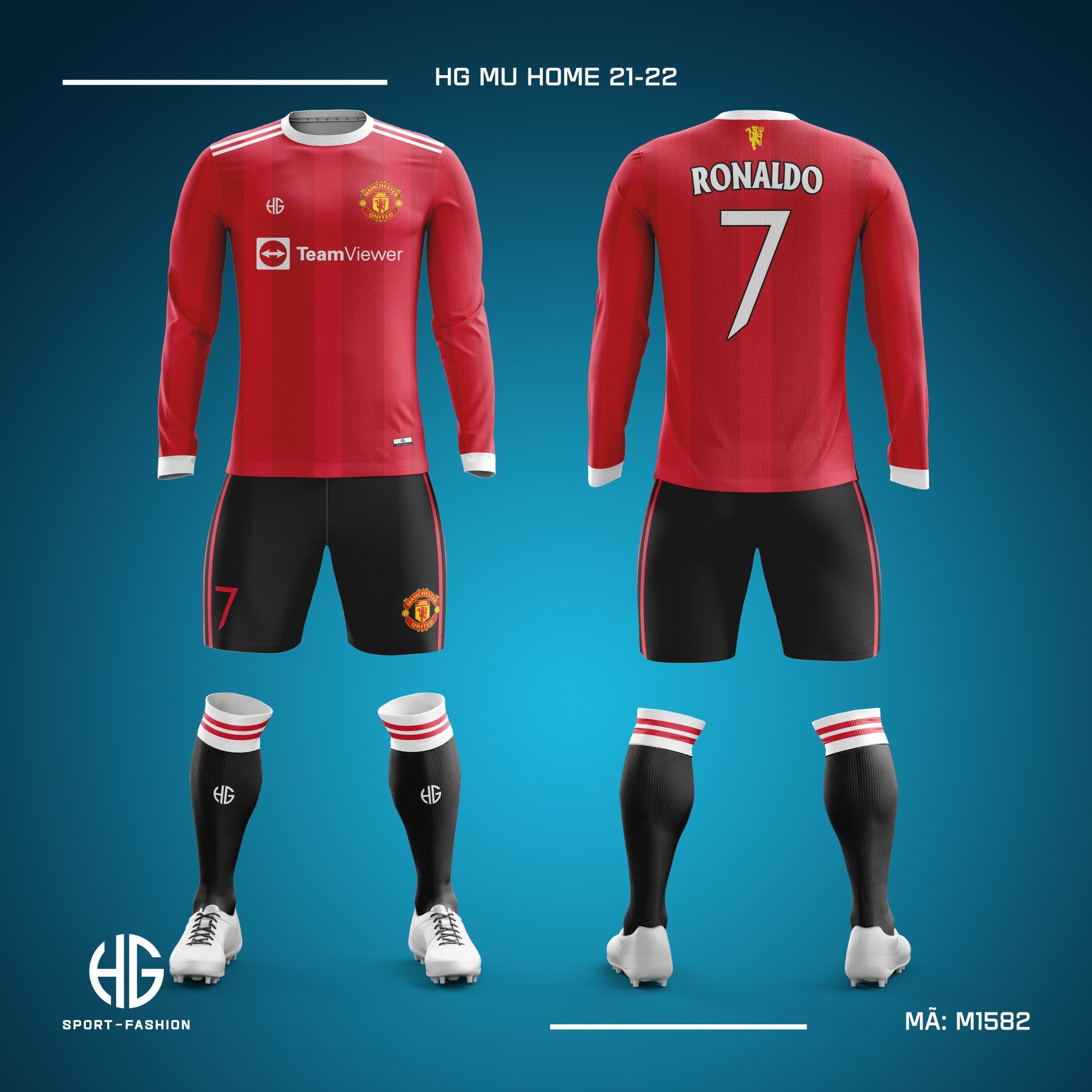  Áo bóng đá câu lạc bộ M1582. HG Manchester United Home 21-22 