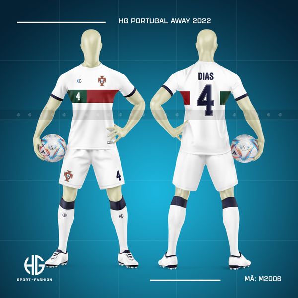  Áo bóng đá đội tuyển Bồ Đào Nha M2006. HG Portugal Away 2022 