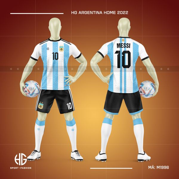  Áo bóng đá đội tuyển Argentina Home 2022 M1996. HG 