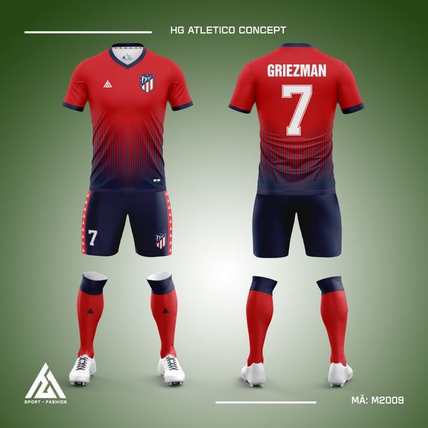 Áo bóng đá thiết kế M2009. HG Atletico Concept 