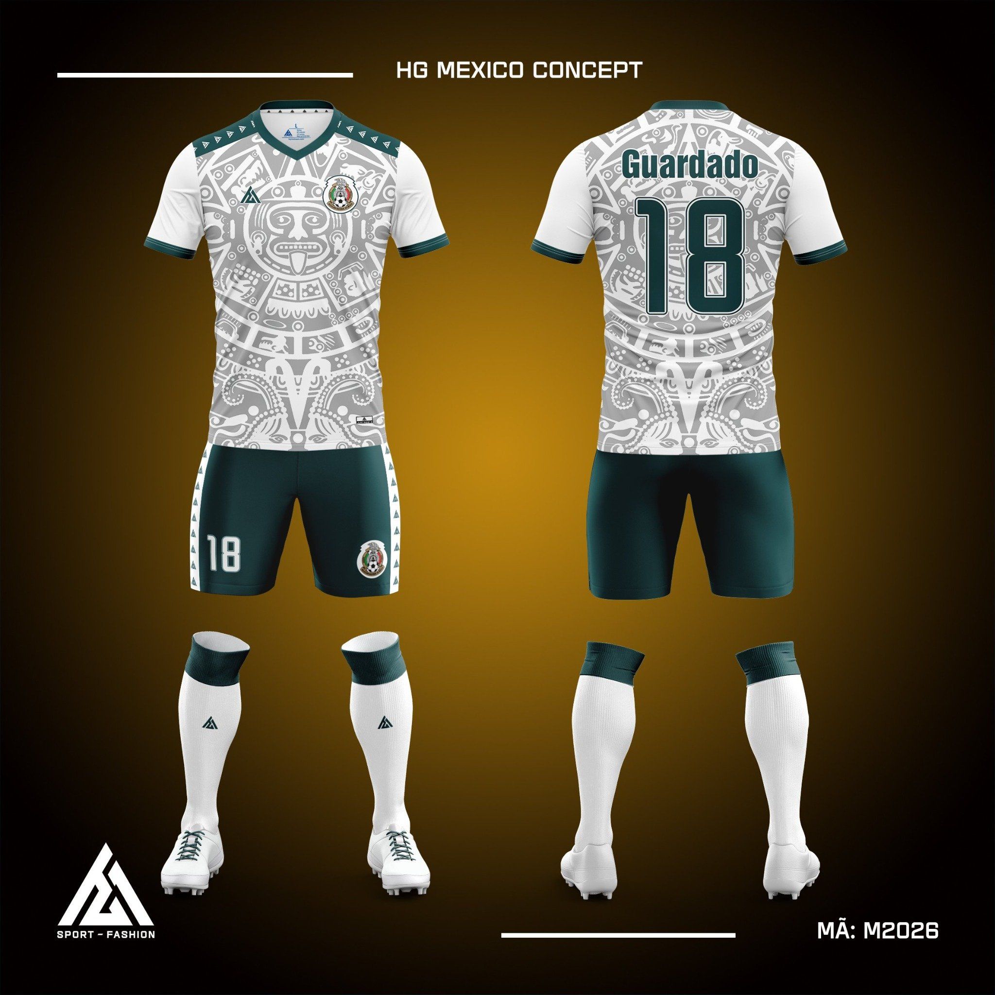  Áo bóng đá đội tuyển Mexico Concept M2026. HG 