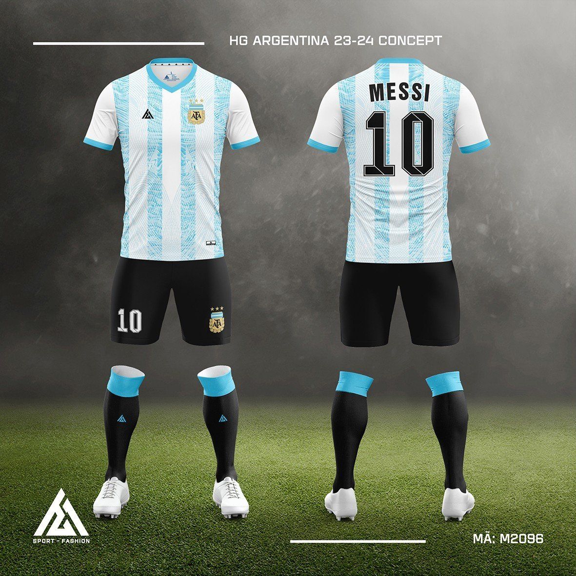  Bộ bóng đá đội tuyển Argentina 23-24 Concept M2096 