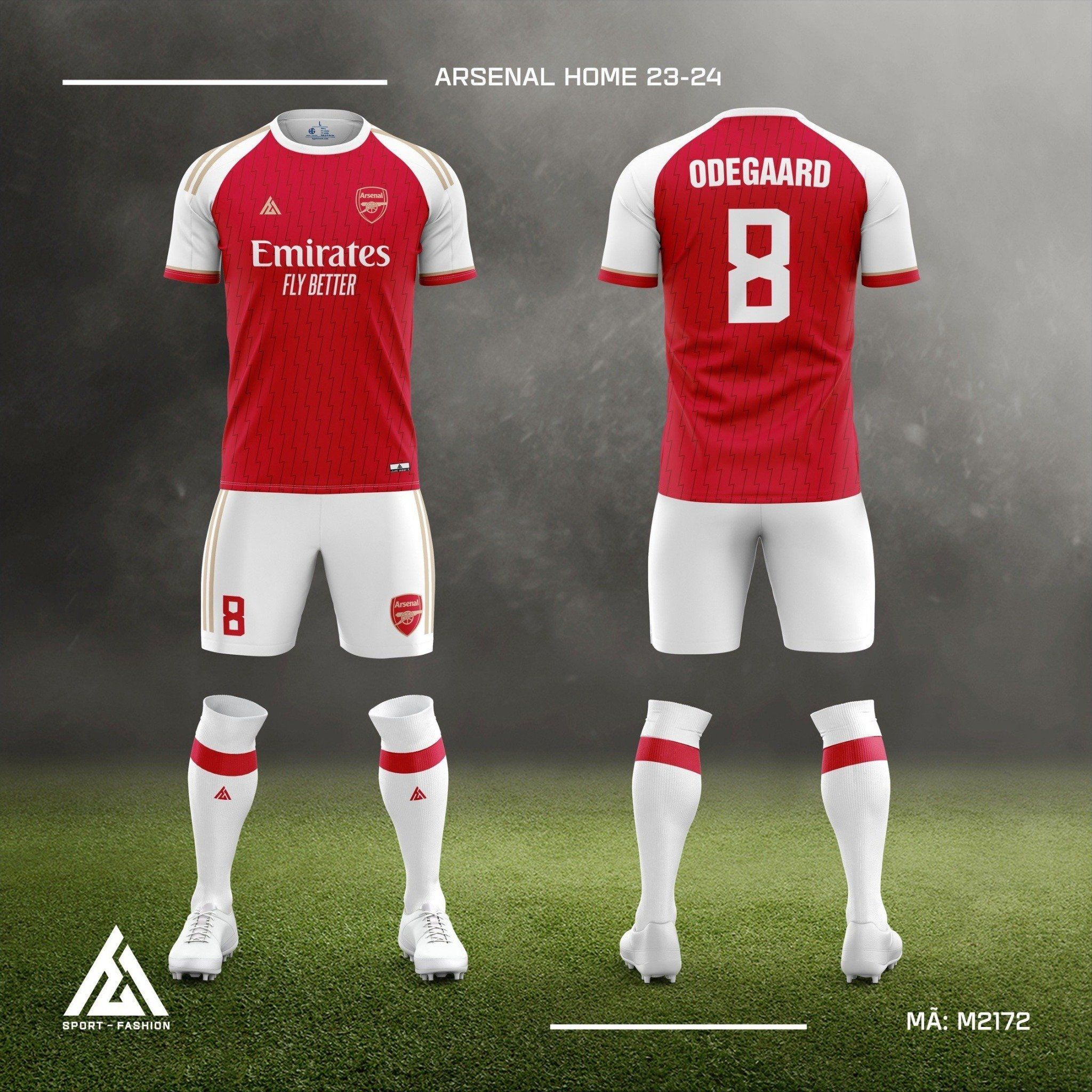  Bộ bóng đá câu lạc bộ Arsenal Home 23-24 M2172 