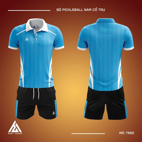  Mẫu bộ pickleball cổ trụ màu xanh da trời TN52 