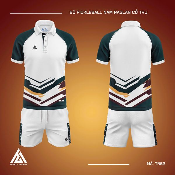  Đồng phục pickleball cổ trụ màu trắng TN62 