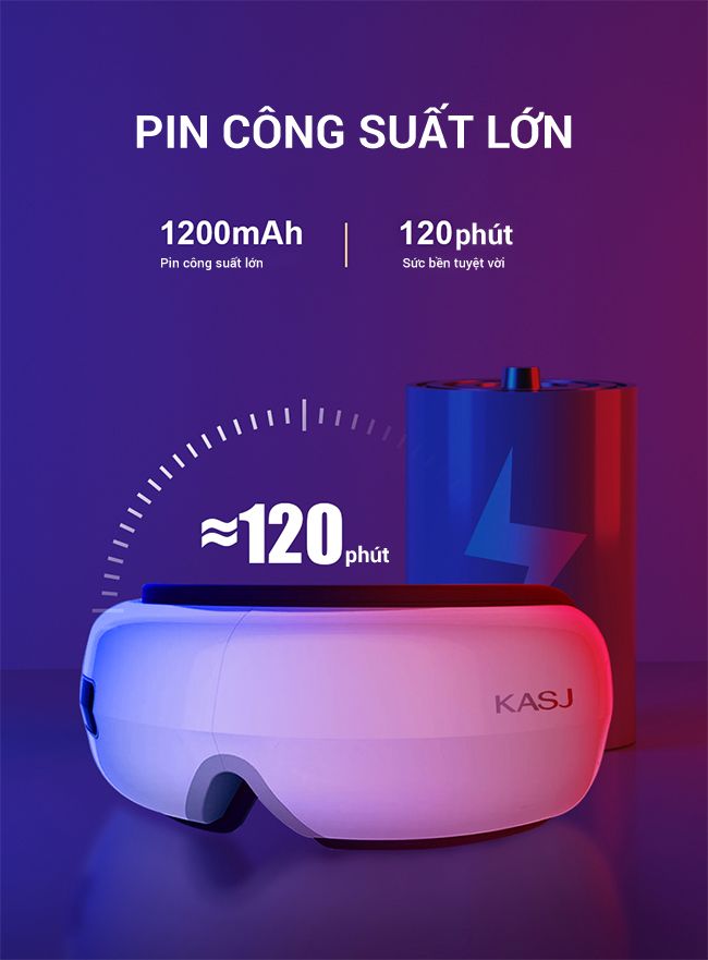 Máy massage mắt cao cấp 5 chế độ KASJ 3612