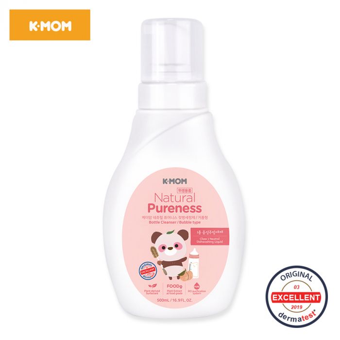 Nước rửa bình, rau quả chiết xuất từ trà xanh K-MOM Pureness 500 ml