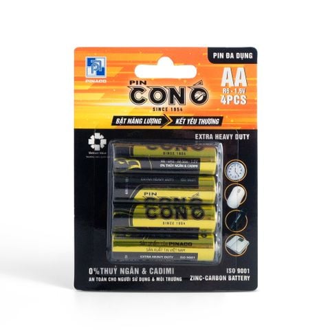  Pin Con Ó Đa Dụng Decal R6P  - Size AA - Vỉ 4 viên 