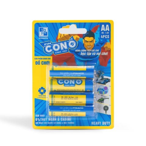  Pin Con Ó Đồ Chơi Trẻ Em PVC R6P - Size AA - Vỉ 4 viên 