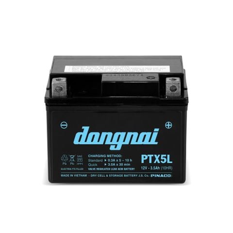  Ắc quy khô miễn bảo dưỡng Đồng Nai PTX5L - 12V - 3,5Ah 