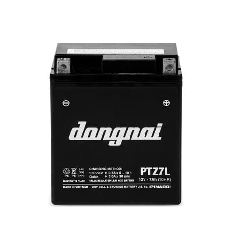  Ắc quy khô miễn bảo dưỡng Đồng Nai PTZ7L - 12V - 7Ah 