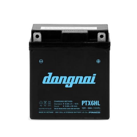  Ắc quy khô miễn bảo dưỡng Đồng Nai PTX6HL - 12V - 5Ah 