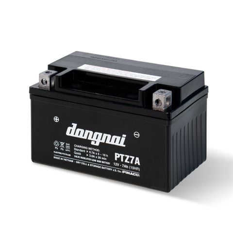  Ắc quy khô miễn bảo dưỡng Đồng Nai PTZ7A - 12V - 7Ah 