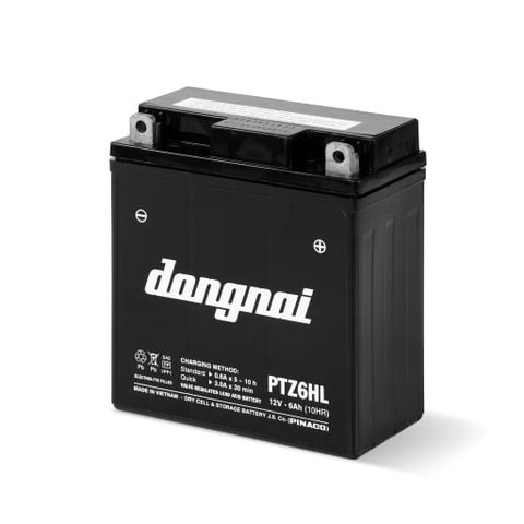  Ắc quy khô miễn bảo dưỡng Đồng Nai PTZ6HL - 12V - 6Ah 