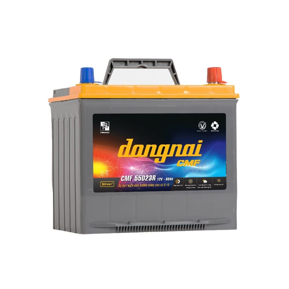  Ắc quy khô miễn bảo dưỡng Đồng Nai CMF 55D23R - 12V - 60Ah 