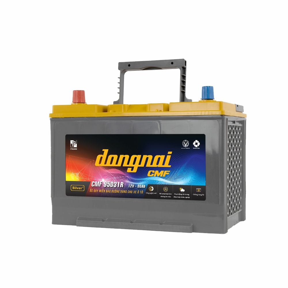  Ắc quy khô miễn bảo dưỡng Đồng Nai CMF 95D31R - 12V - 80Ah 