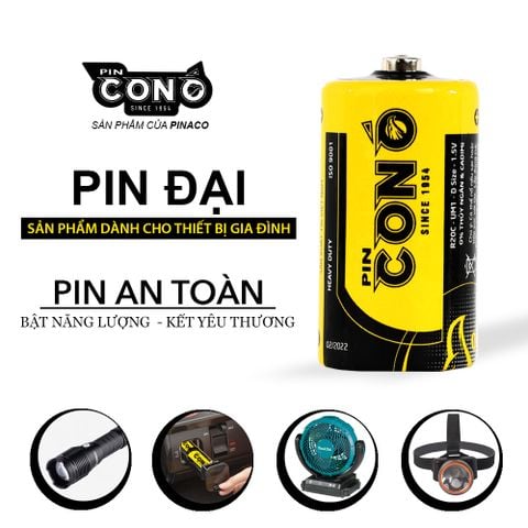  Pin Con Ó đa dụng PVC R20C - Size D - Hộp 12 viên 